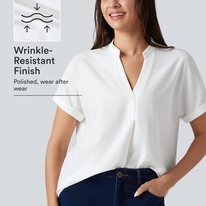 Halara White V-Neck T-Shirt